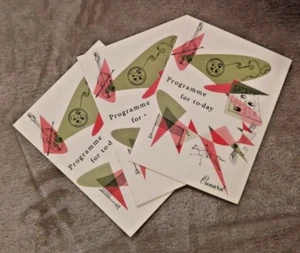 Vintage Cruise Line Daily Programs set of 3 CUNARD ship RMS MEDIA 1954 - Picture 1 of 2