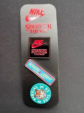 New Nike Stranger Things Enamel 3 Pins Set Scoops Ahoy Hawkins High Tigers