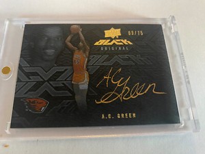 2013-14 UPPER DECK BLACK ORIGINAL SIGNATURES A. C. GREEN. #/75. MINT CONDITION
