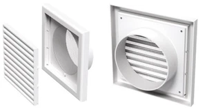 Grille de ventilation grille d'évacuation d'air grille d'entrée d'air extérieure dalap GP FN Ø150mm/250x250 241 - Photo 1/5
