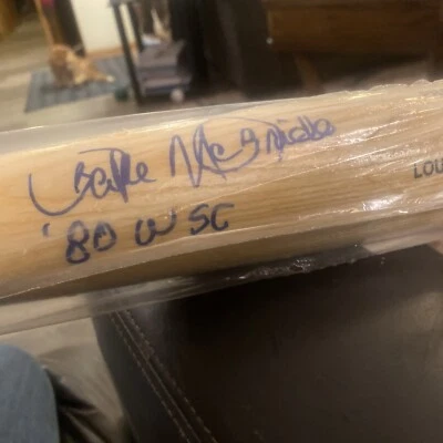 Bake McBride Signed Louisville Slugger Pro Stock Bat ‘80 WSC Inscription JSA  - Image 1 of 4