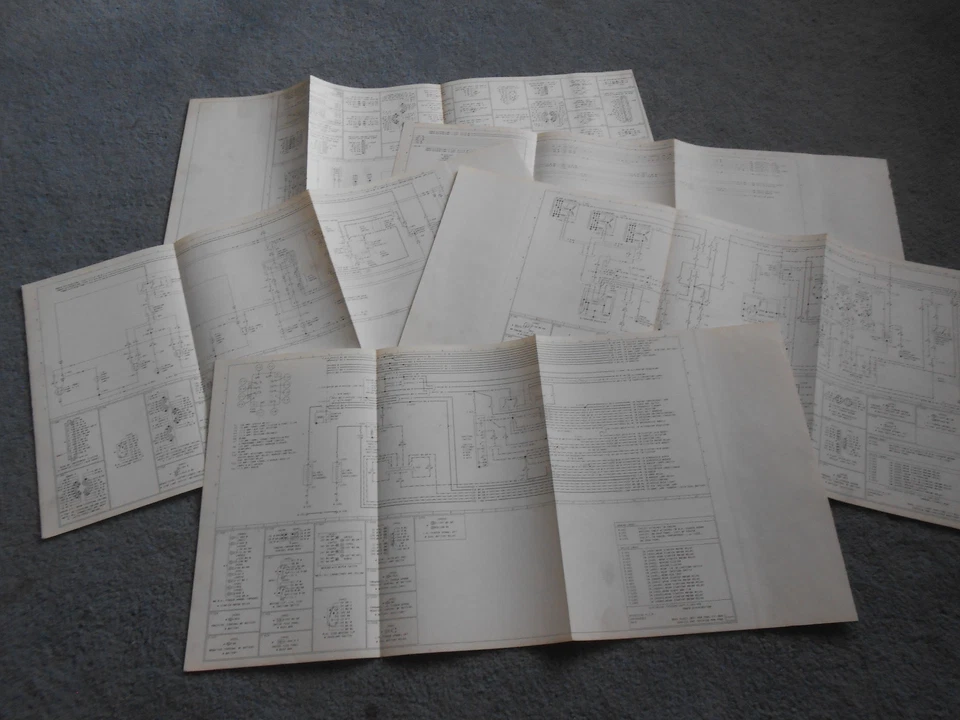 1985 FORD BRONCO II SUV & 85 RANGER PICAPE ORIGINAL. DIAGRAMAS DE FIAÇÃO DOBRÁVEIS - Imagem 1 de 1