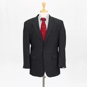 Jos. A. Bank 41R Gray Sport Coat Blazer Jacket Solid 2B Wool - Picture 1 of 11