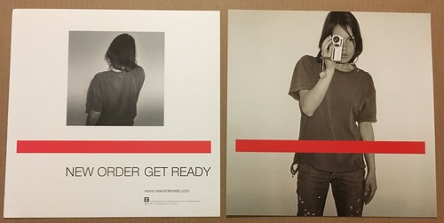 NEW ORDER Rare 2001 DOUBLE SIDED PROMO POSTER FLAT For Get Ready