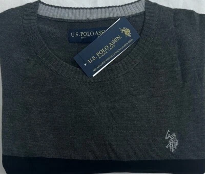 Nuevo U.S.Polo Assn. Suéter para hombre color bloque negro talla M $28,00 Foto 1 de 3