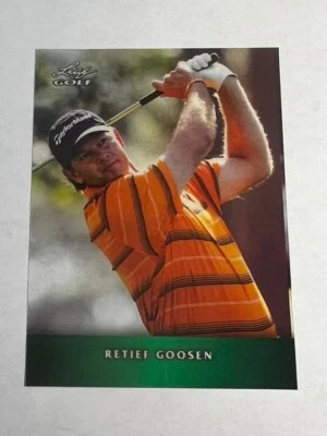 2012 Leaf Metal PRISMATIC GREEN LAMINATE PROOF MISSING #/25 Retief Goosen - Image 1 of 2