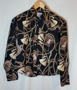 Vintage 1980's Horse and Lasso Western Button up Kids Shirt Real Work Wear Small - Picture 1 of 5