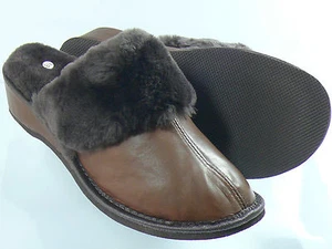 SHEEPSKIN SLIPPERS LADIES MULE STYLE 100%  GENUINE LEATHER UPPER AND INNER - Picture 1 of 5