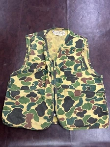 Vintage Saftbak Mens Camoflauge Game Pouch Hunting Utility Vest Pockets - Picture 1 of 24