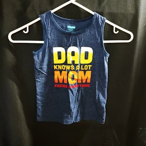 Garanimals Boy's 5T "Dad Knows A Lot Mom Knows Everything" Blue Tank Top - Picture 1 of 9