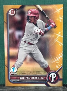 2022 Bowman Draft 1st Edition #BD-88 William Bergolla Gold Foil #37/50 - Picture 1 of 2