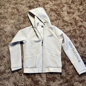 New Balance Ivory Zip Up Athletic Jacket Women Size SMALL NEW - Picture 1 of 11