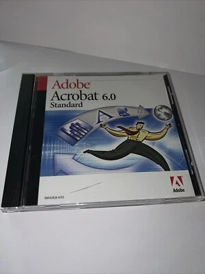 Windows Adobe Acrobat 6.0 Standard 90046061 Full Retail SEALED CD Serial Number - Image 1 of 3