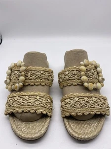 Sam Edelman Women's US 5.5M Elisa Slide Sandals Light Natural Raffia - Picture 1 of 6