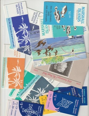 Marshall Islands 1984-1991 Collection 16  Booklets Panes Airplanes, Maps etc MNH - Image 1 of 4
