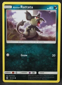 Alolan Rattata 76/149 SM Conjunto Base Pokémon Normal Común - LP1 - Imagen 1 de 2