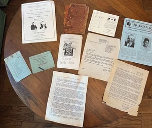 Spiritualist UHSC Ephemera Lot + 1930s Revival Songbook, Hurley, Mason S01 - Bild 1 von 24