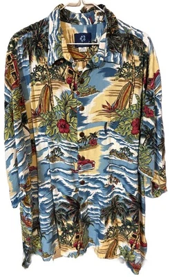 Camisa de rayón estilo hawaiano 3XL Moon 🌖 Mango para hombre 🥭 Moon Foto 1 de 4