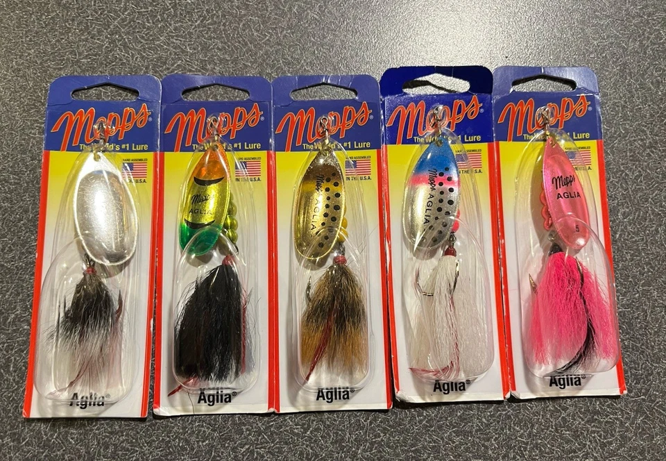 Lote de 5 nuevos Mepps tamaño #5, 1/2 oz spinners Foto 1 de 1