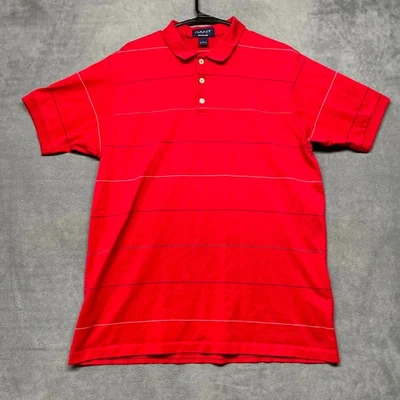 Camisa polo vintage Gant Rugger para hombre L roja a rayas algodón calce regular golf tenis Foto 1 de 4