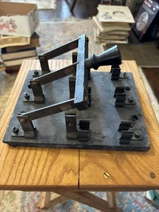 Interruptor de cuchillo de lanzamiento de cobre enorme TRUMBULL de colección Steampunk 60A 250V base de pizarra - Imagen 1 de 8