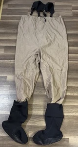 Cabelas Canvas Stockingfoot Chest Waders Trout Fishing Large Neoprene 83-2989 LR - Picture 1 of 13