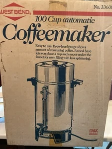 VTG West Bend 100 Cup Aluminum Classic Urn Coffee Maker Model 33600 Complete - Picture 1 of 11