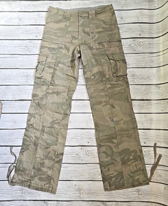 Fashion Bug Cargohose Damen Größe 8 Camouflage Grün Weites Bein Y2K Camouflage - Bild 1 von 6