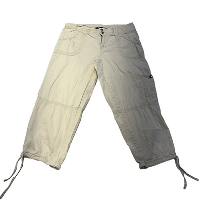 Mujer Calvin Klein Caqui Capris Talla 8 Carga Camping Exterior 100% Algodón Foto 1 de 4