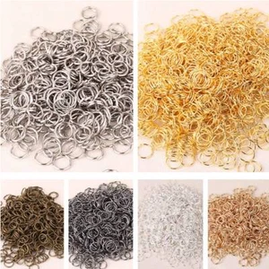 Wholesale Metal Open Round Crafts Connector Jewelry Findings Split Jump Rings - Picture 1 of 12