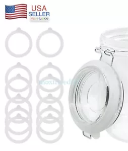 2 Piece Rubber Seal Ring for Glass Jars, Airtight Silicone Replacement Gasket - Picture 1 of 8