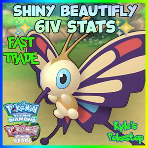 ✨ 6IV SHINY BEAUTIFLY ✨POKEMON BRILLIANT DIAMOND & SHINING PEARL BDSP EV'D🚀 - Picture 1 of 7