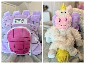 2011 Jay At Play Happy Nappers Unicorn Home Sweet Home Castle Pillow Plush Toy - Picture 1 of 17