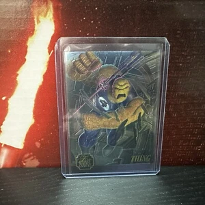 1995 Flair Marvel Annual THING Chromium Limited Edition Card #4 of 12 - HOLO - Picture 1 of 3