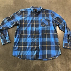 Camisa Oakley Abotonada Para Hombres XL Manga Larga Oxford Azul A Cuadros Nueva Algodón - Imagen 1 de 11