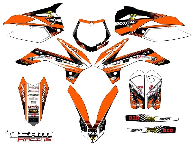 2015-2017 KTM SX 85 JUEGO DE GRÁFICOS CALCOMANÍAS DECORATIVAS PEGATINAS SX85 2016 85SX SX105 105SX Foto 1 de 1