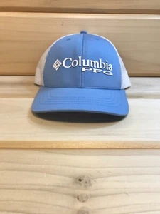Columbia PFG Youth Hat Meshback Adjustable Snap Powder Blue OSFM YOUTH - Picture 1 of 6