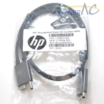 For HP Thunderbolt Dock G2 Combo cable TPA070-E84 L25667-002 L15938-002 3TR38AA - Image 1 of 4