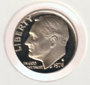 Rare Old US Roosevelt Dime 1978-S Gem Mint Ultra Mirror Proof Collection Coin - Picture 1 of 2