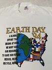 Vintage 1990s 1994 Earth Day Planet Reduce Reuse Recycle World Flag T-Shirt, L