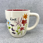 rae dunn artisan collection "bloom grow" mug 18 oz floral spring mauve interior