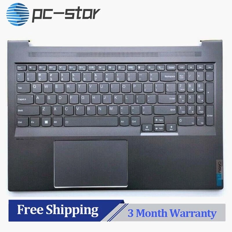 For Lenovo Slim 7 16IAH7 Palmrest Backlit Keyboard Top Cover 5CB1J38238 Grey