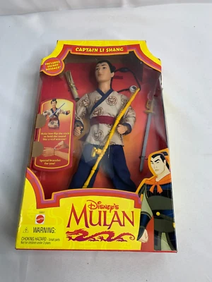 Boneca Disney Mulan Captain Li Shang 1997 Mattel No. 18897 NOVO 2 - Imagem 1 de 4
