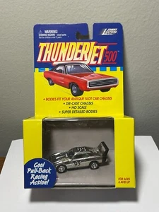 Johnny Lightning Pullback HO Slot Car Body TJET Silver Chrome Dodge Daytona HTF - Imagen 1 de 11