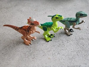 LEGO Dinosaur Velociraptor Stygimoloch Green-Sand Minifigure Jurassic World Lot - Picture 1 of 8