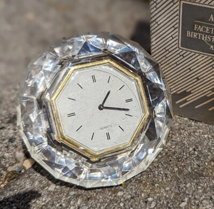 NEW Avon Facets of Time Birthstone Clock- April VINTAGE 1992 - Picture 1 of 4