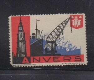 Netherlands - Anvers Harbor Cranes Advertising Stamp - NG