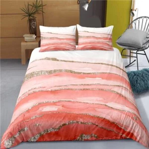 Ambiguous Area Orange Film 3D Quilt Duvet Doona Cover Set Pillow case Print - Foto 1 di 4