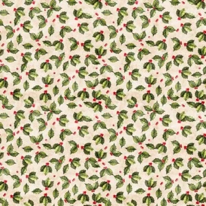 Tesoros acolchados - Maravillosa Navidad - Lanzamiento de acebo - Crema, por comprar - Imagen 1 de 6