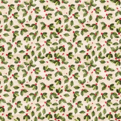 Tesoros acolchados - Maravillosa Navidad - Lanzamiento de acebo - Crema, por comprar Foto 1 de 4